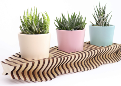 Parametric Stand - unique high quality wooden stand for candles succulents