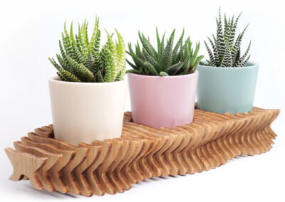 Parametric Stand - unique high quality wooden stand for candles succulents